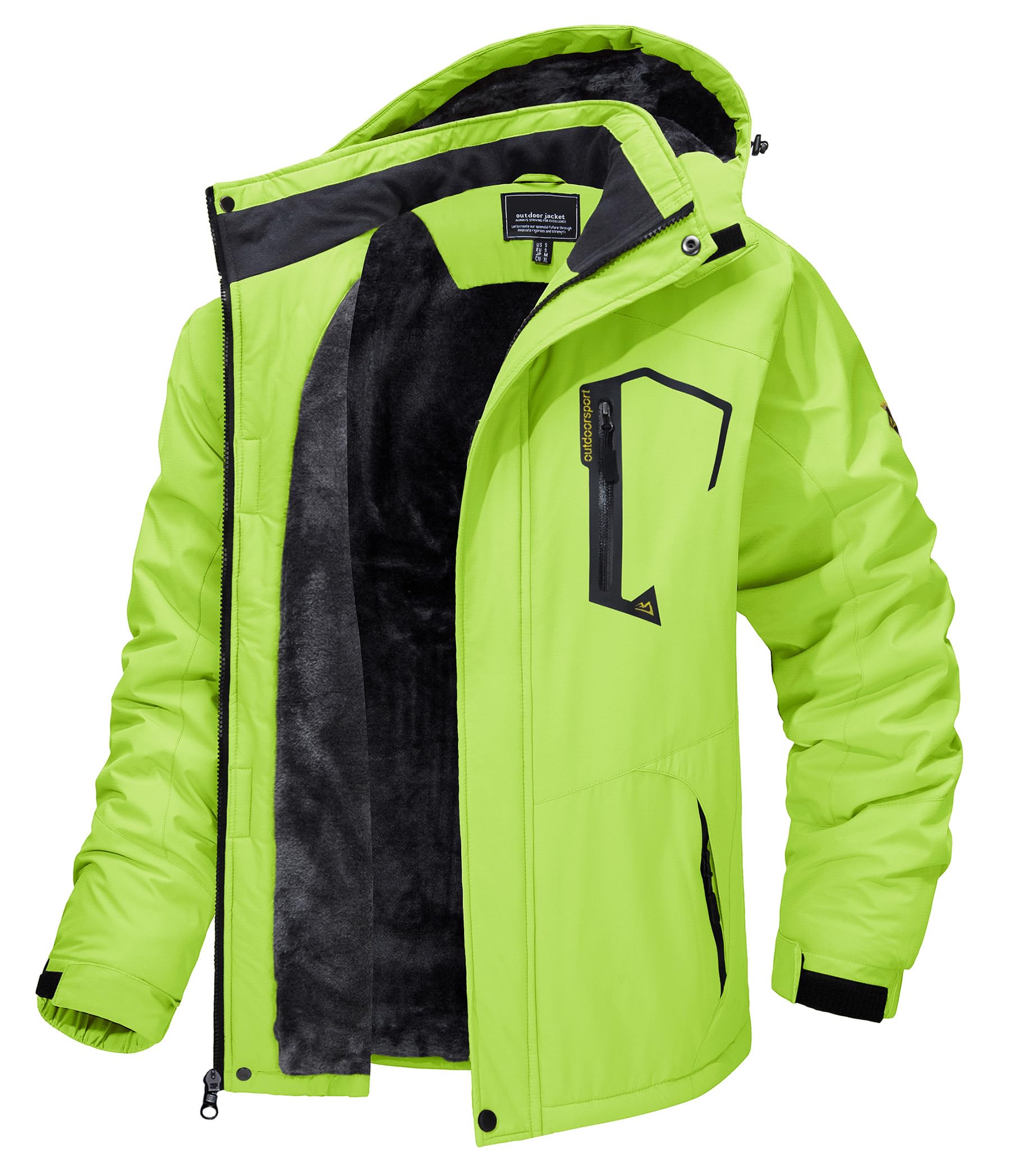 Outdoor Waterproof Winter Jacket Detachable Hat