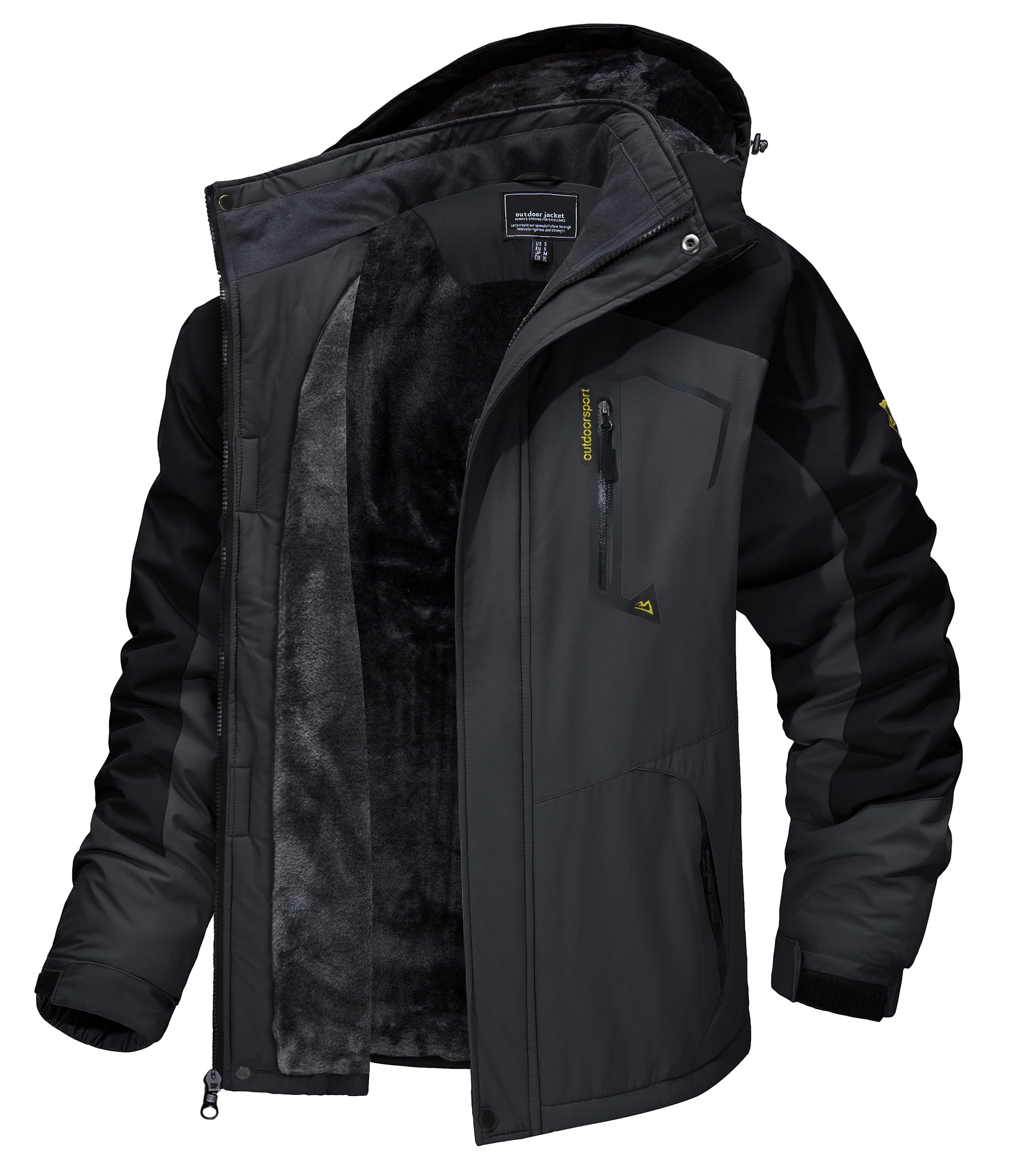 Outdoor Waterproof Winter Jacket Detachable Hat