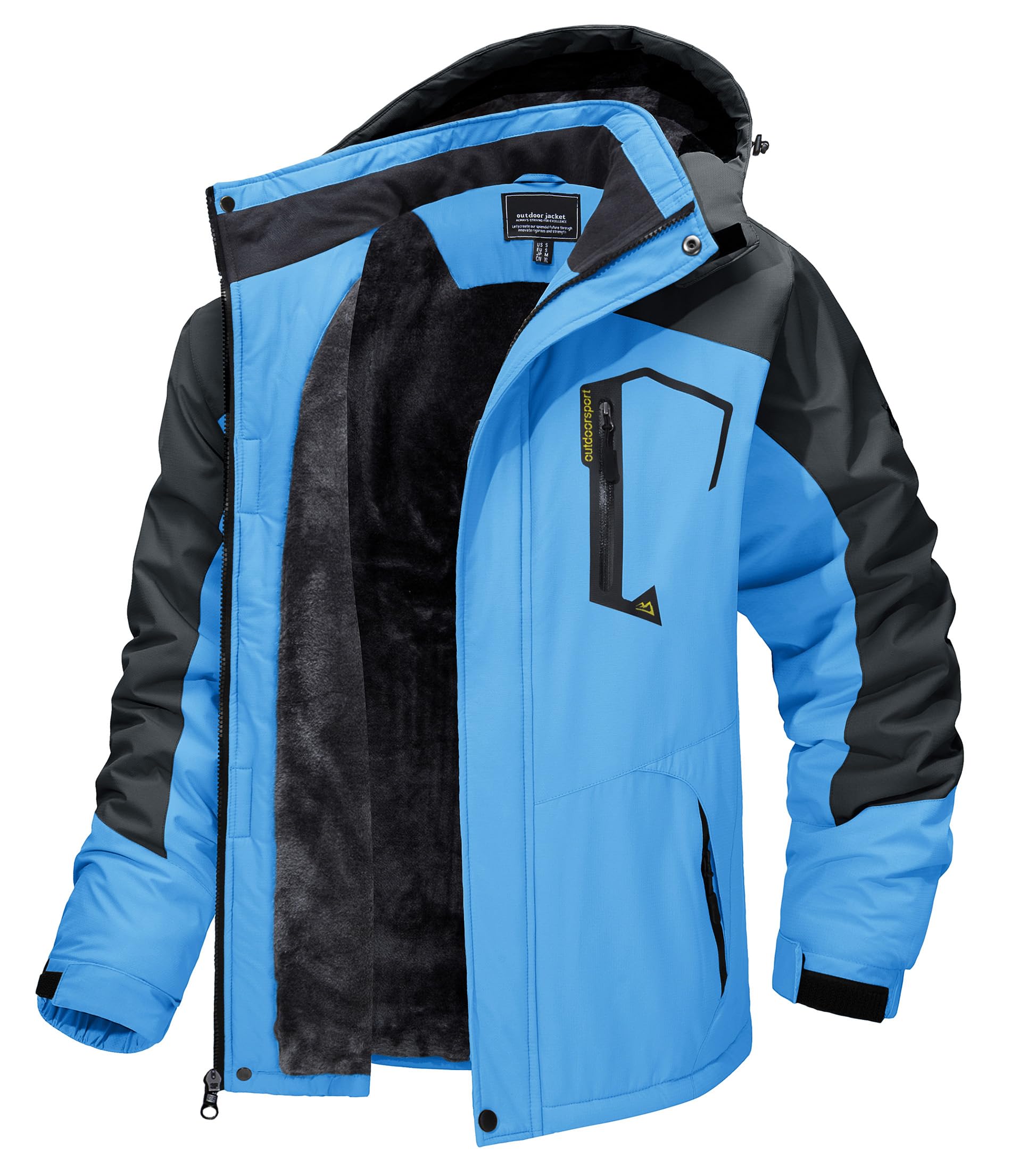 Outdoor Waterproof Winter Jacket Detachable Hat