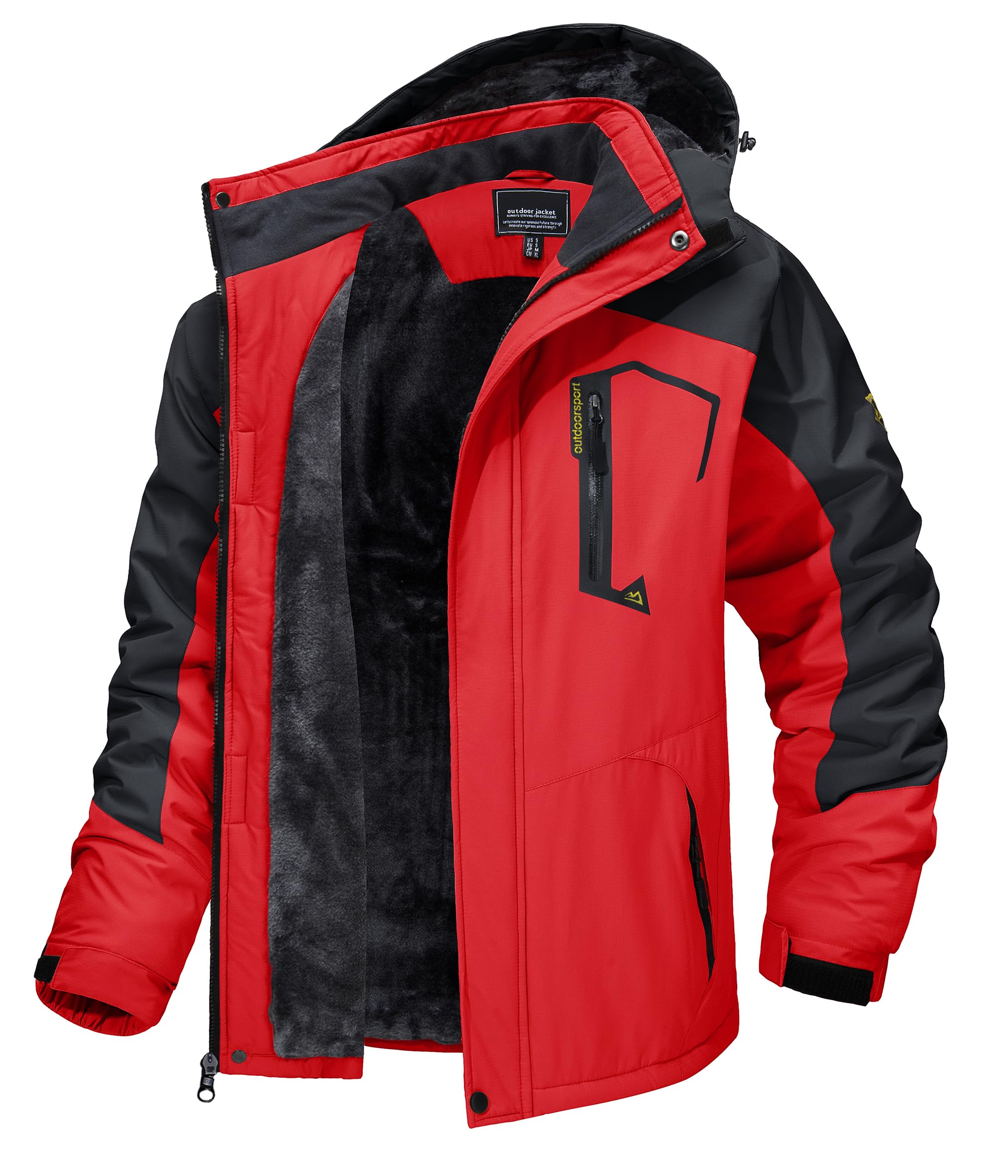 Outdoor Waterproof Winter Jacket Detachable Hat